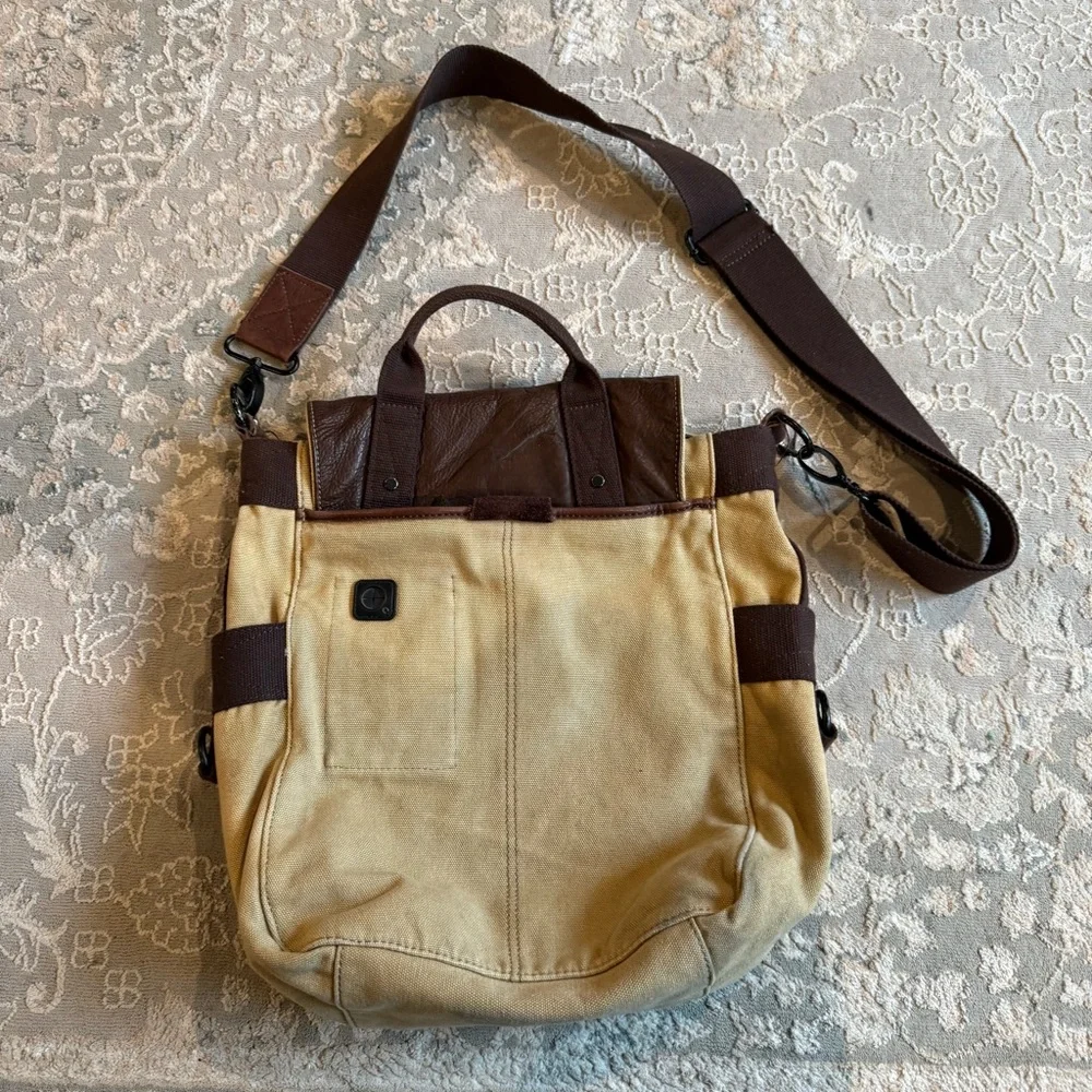 Fossil Canvas and Leather Messenger Bag - Picture 7 of 11